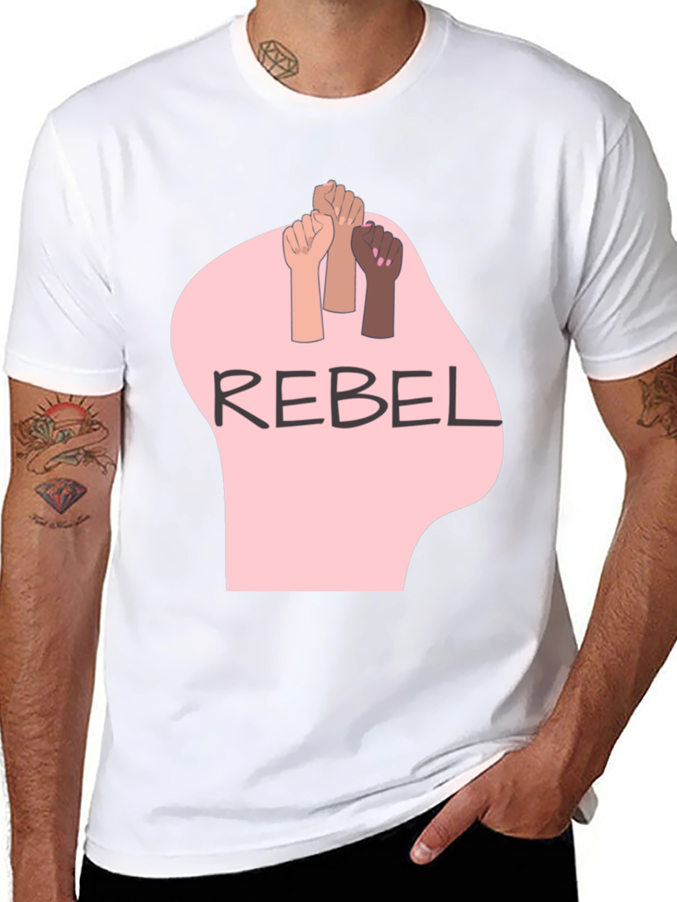 Rebel Graphic Tee - Fist Power T-Shirt