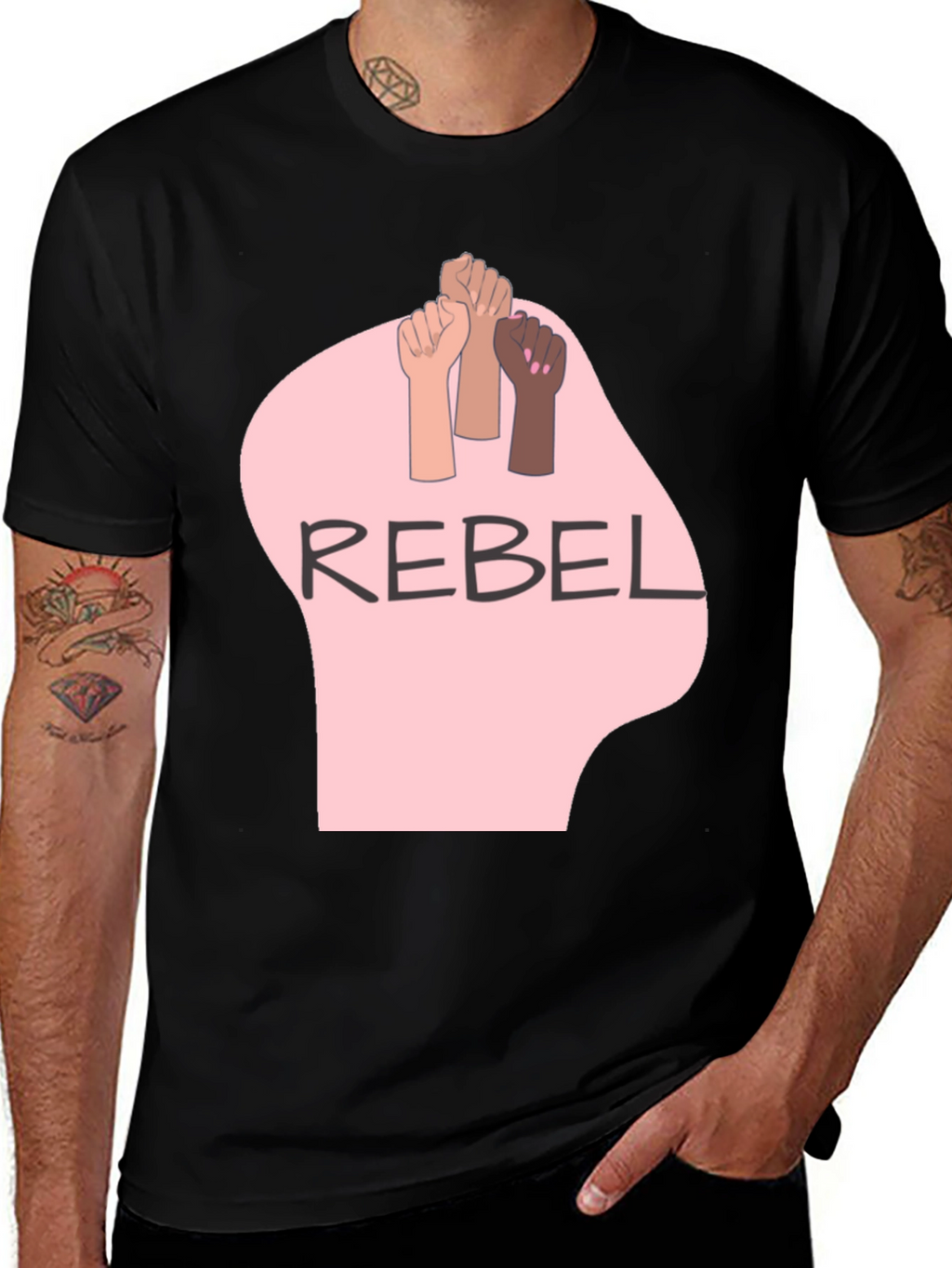 Rebel Graphic Tee - Fist Power T-Shirt