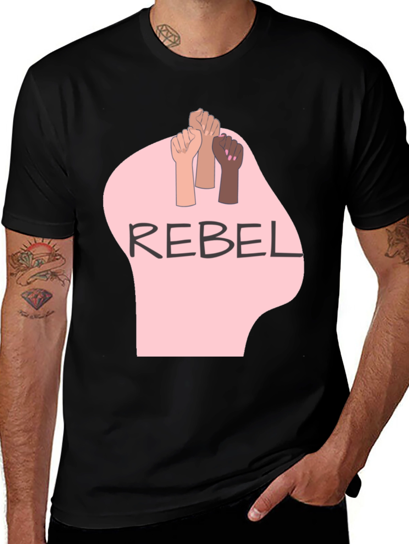 Rebel Graphic Tee - Fist Power T-Shirt