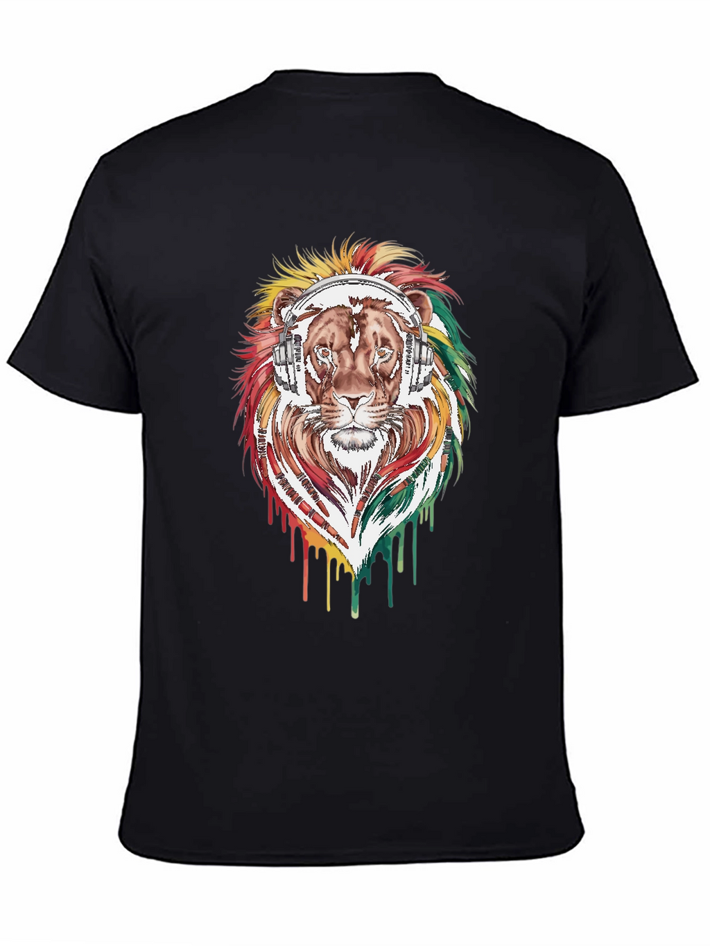 Lion Headphone Graphic Tee - Reggae Vibes