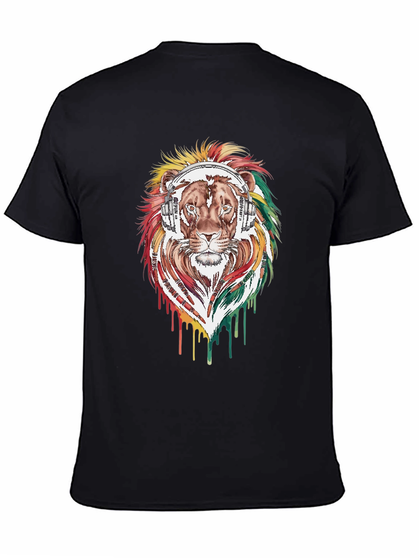Lion Headphone Graphic Tee - Reggae Vibes