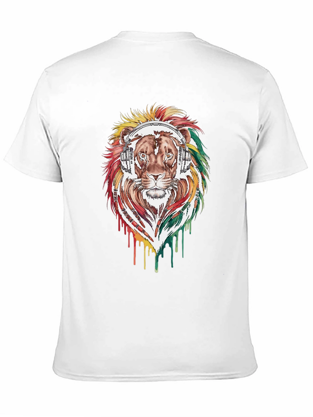 Lion Headphone Graphic Tee - Reggae Vibes