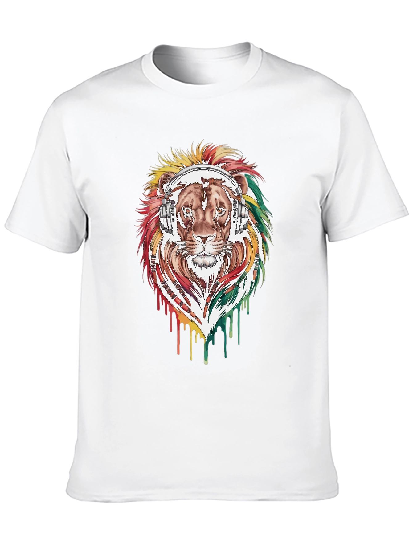 Lion Headphone Graphic Tee - Reggae Vibes