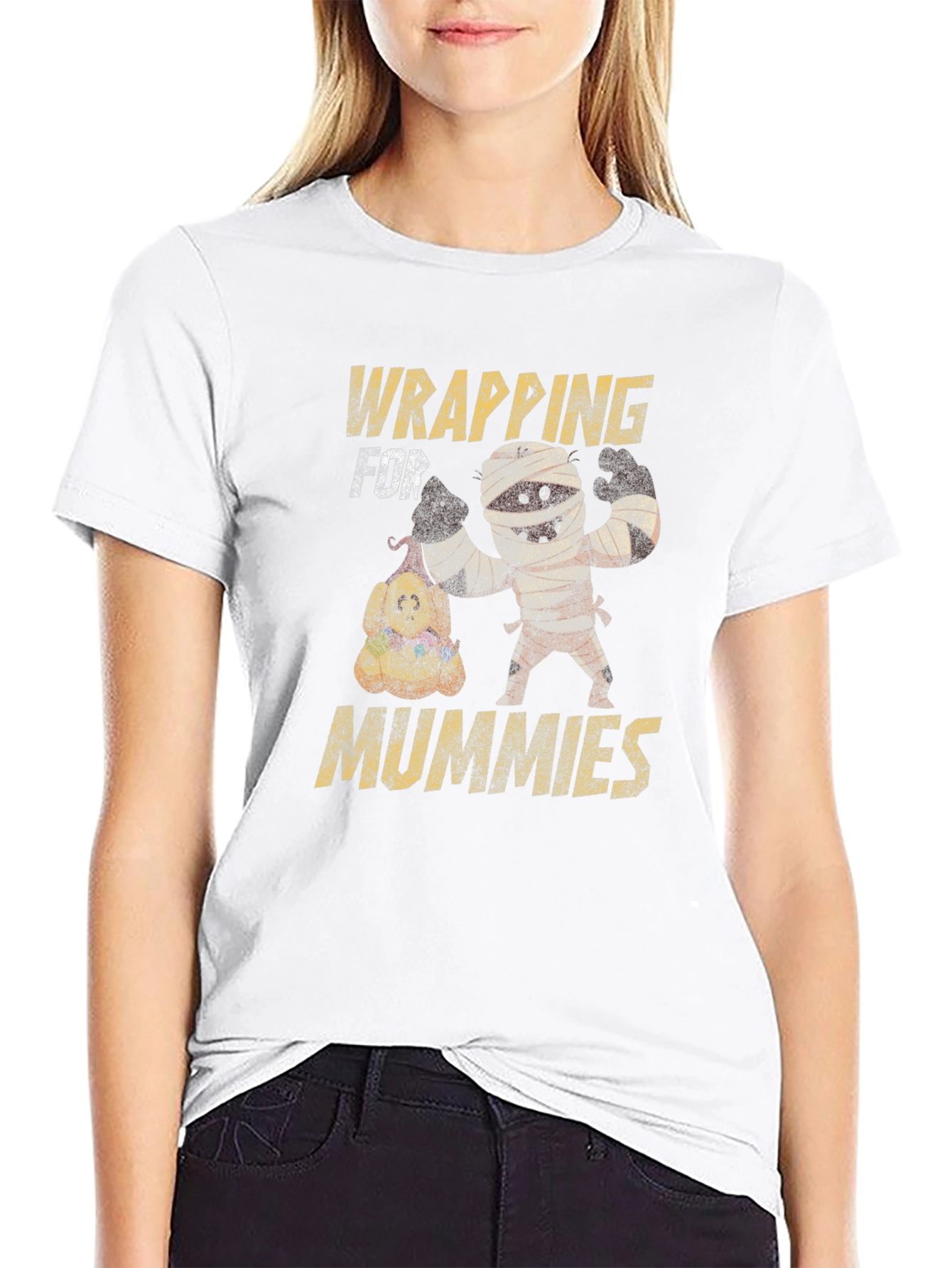 Wrapping for Mummies T-Shirt Funny Halloween
