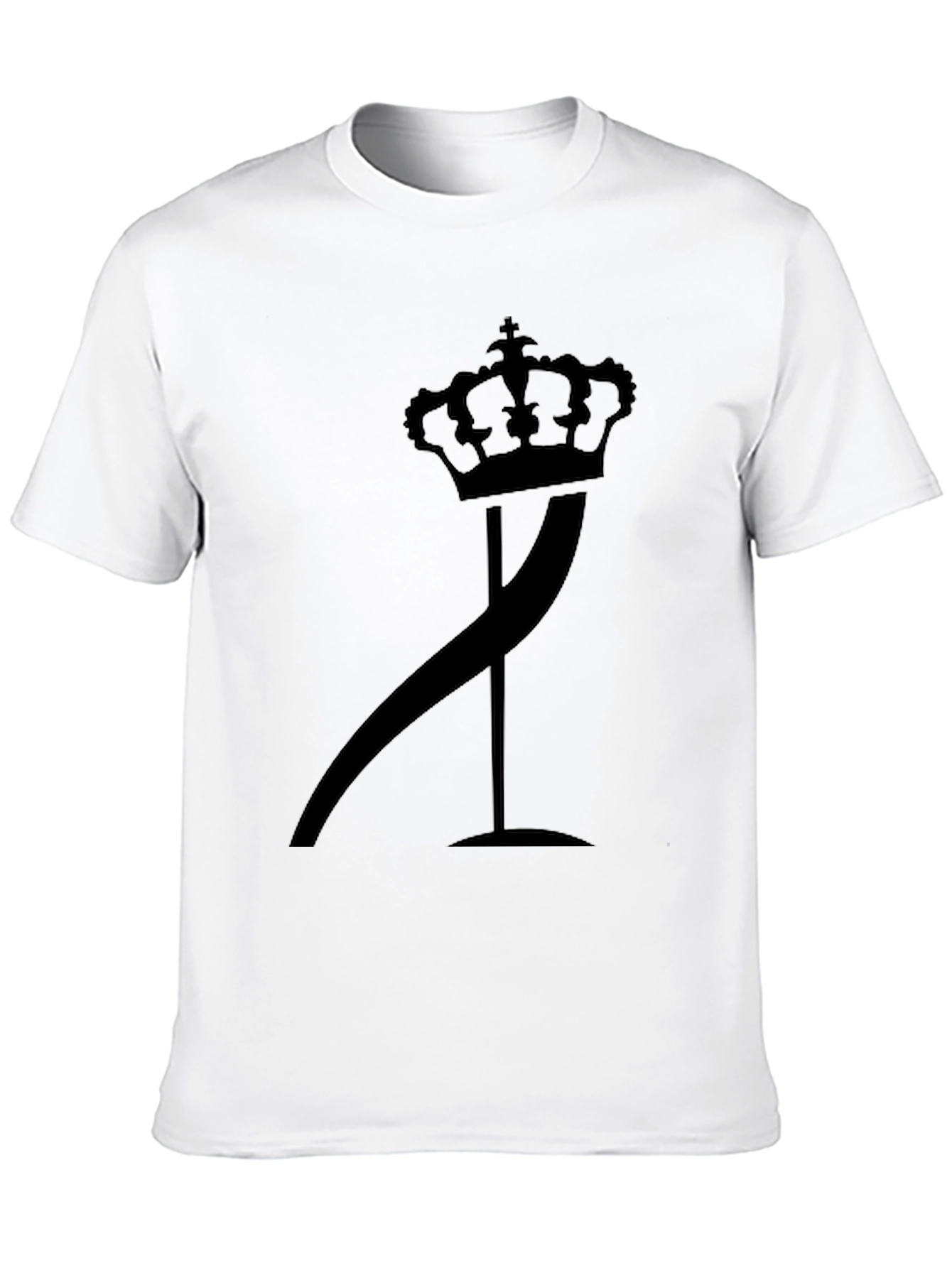 Crown & Curve Graphic Tee - Stylish Black T-Shirt