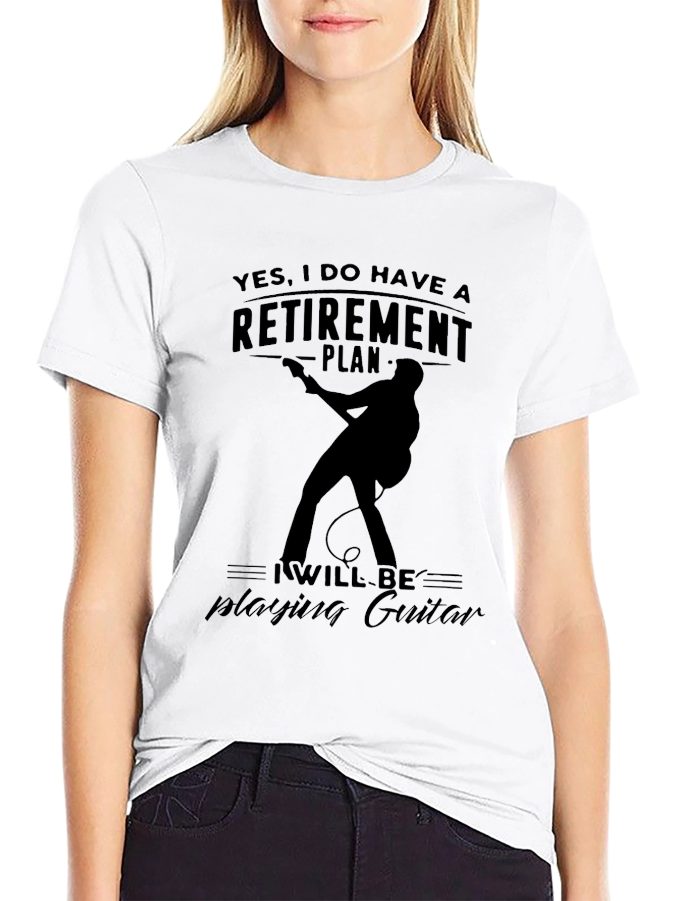 Retirement Plan Guitarist Graphic Tee
