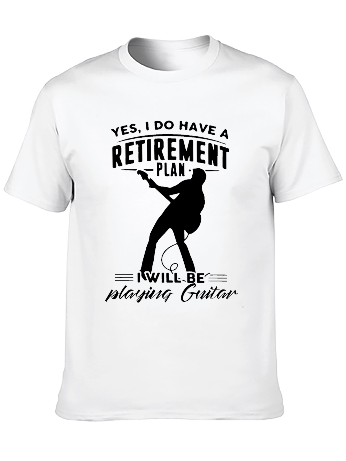 Retirement Plan Guitarist Graphic Tee