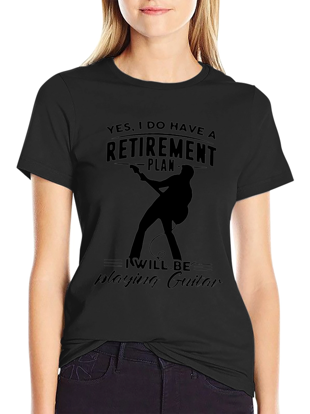 Retirement Plan Guitarist Graphic Tee