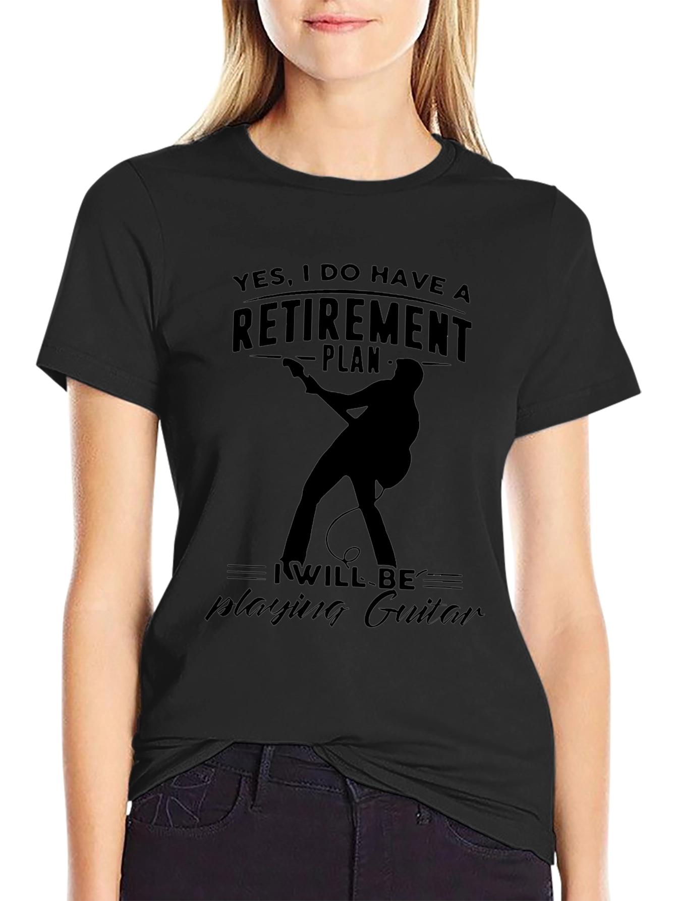 Retirement Plan Guitarist Graphic Tee