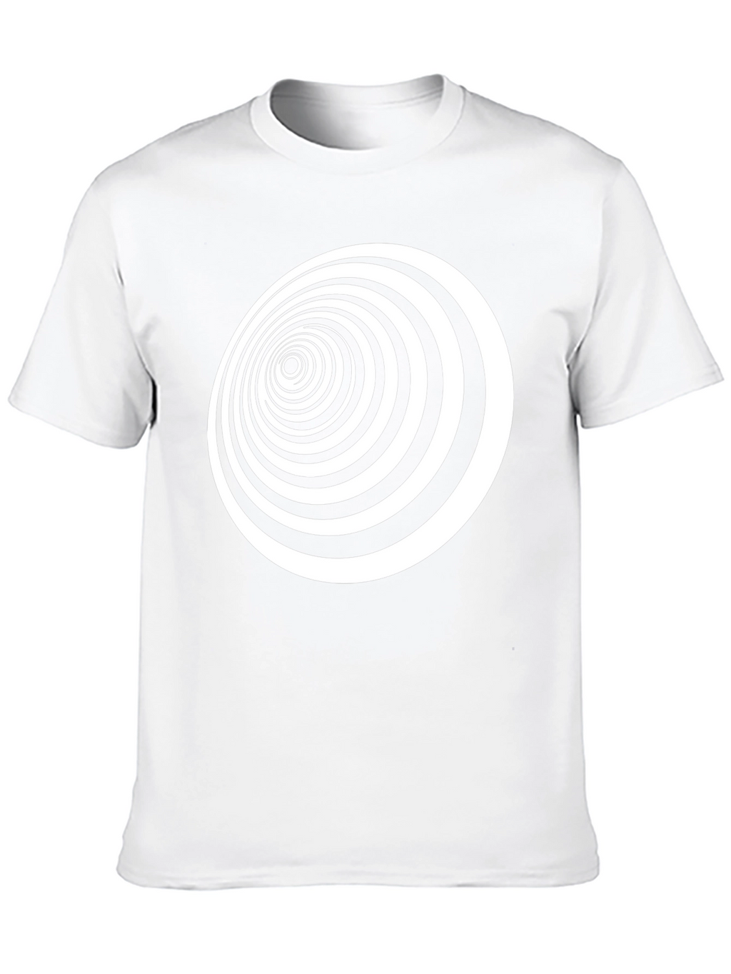 Optical Illusion Black T-Shirt - Hypnotic Vortex Design