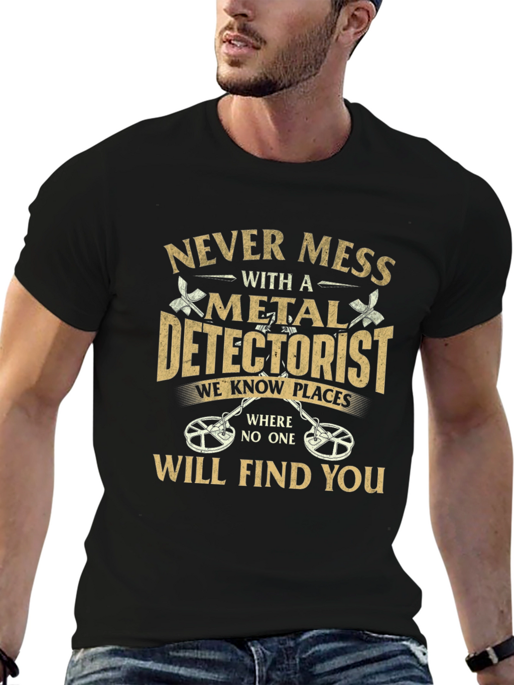 Metal Detectorist Graphic T-Shirt