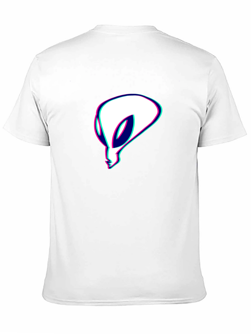 Alien Head Graphic Tee - Black Cotton T-Shirt