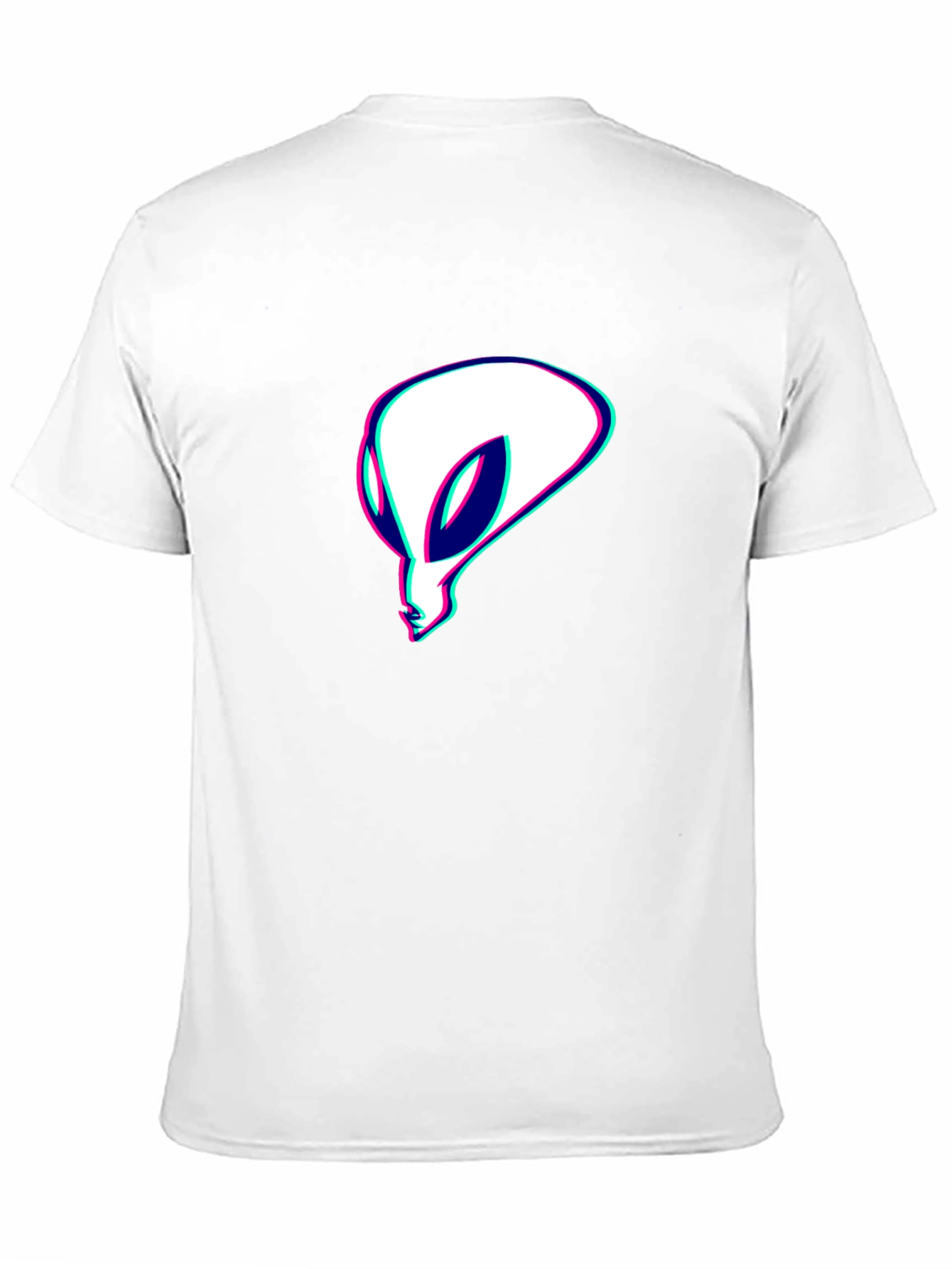 Alien Head Graphic Tee - Black Cotton T-Shirt