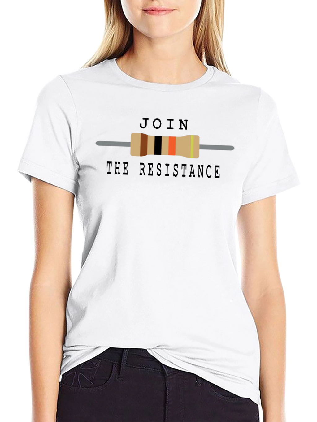Join The Resistance T-Shirt - Geeky Resistor Design