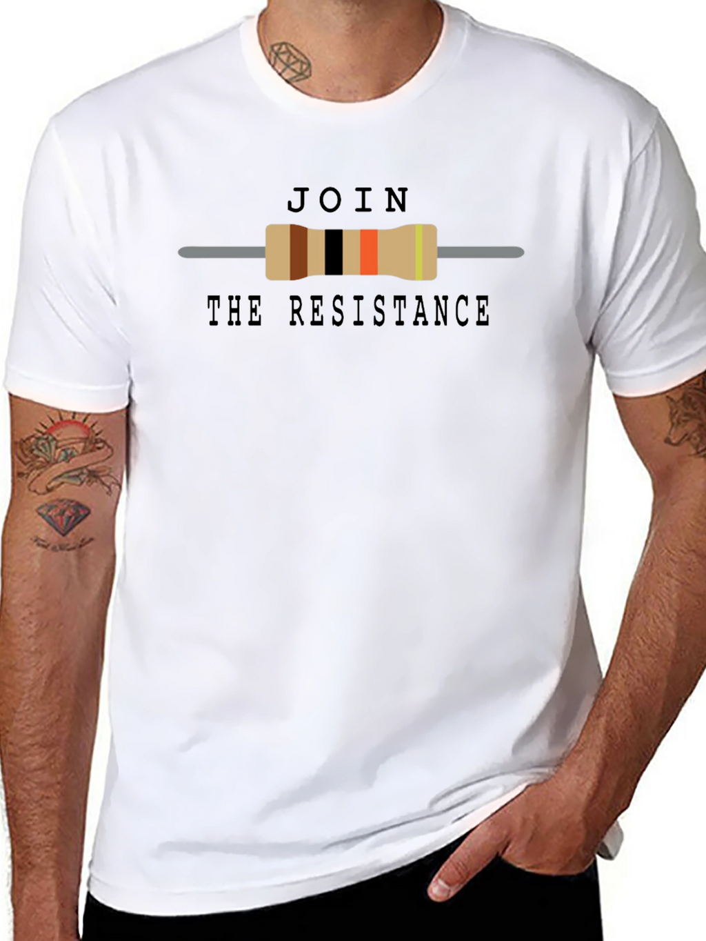 Join The Resistance T-Shirt - Geeky Resistor Design