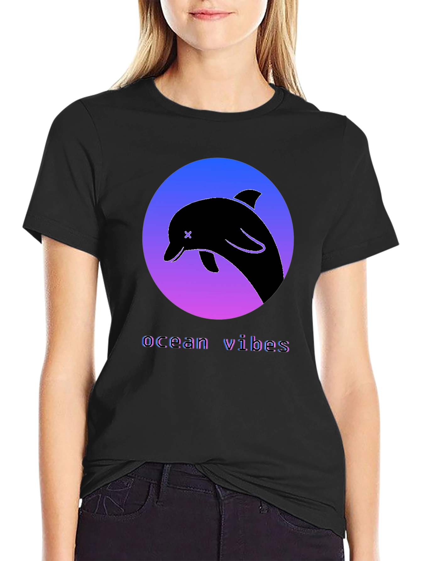 Ocean Vibes Dolphin Graphic Tee - Stylish Comfort