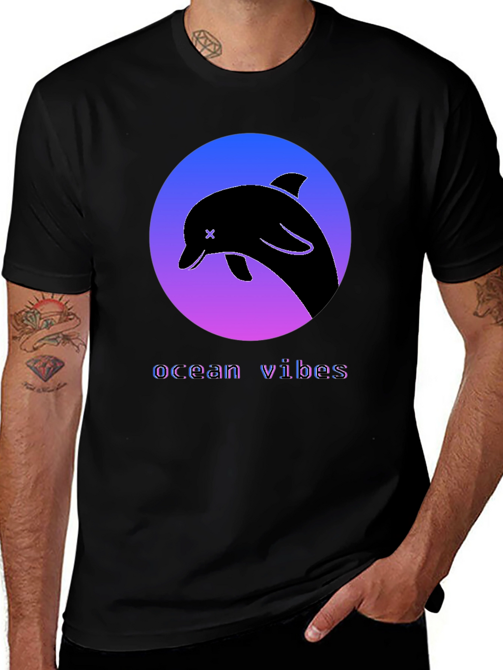 Ocean Vibes Dolphin Graphic Tee - Stylish Comfort