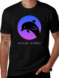 Ocean Vibes Dolphin Graphic Tee - Stylish Comfort