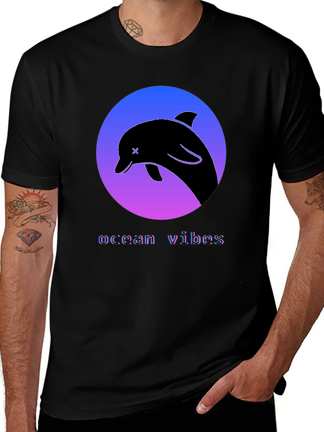 Ocean Vibes Dolphin Graphic Tee - Stylish Comfort