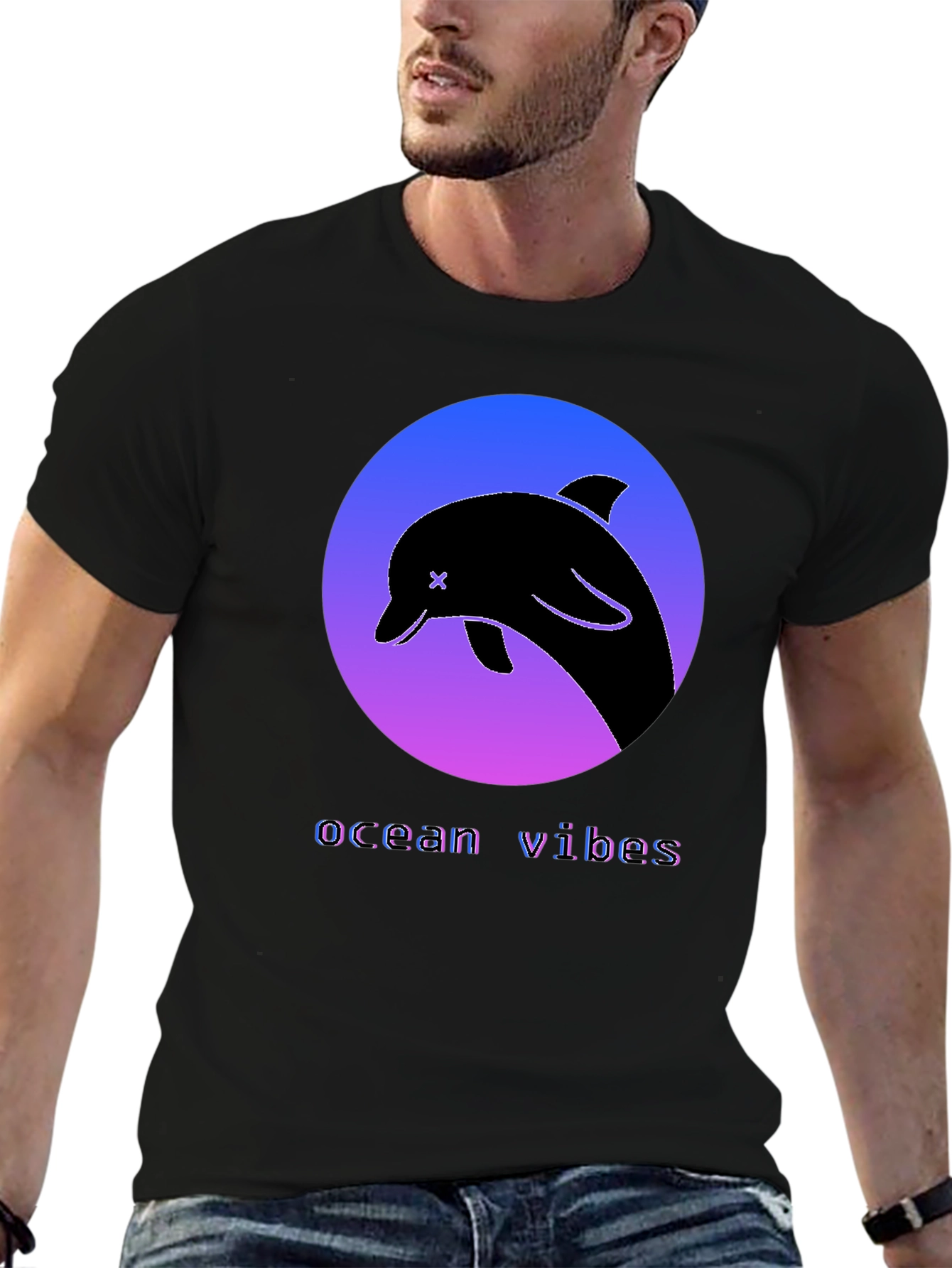 Ocean Vibes Dolphin Graphic Tee - Stylish Comfort