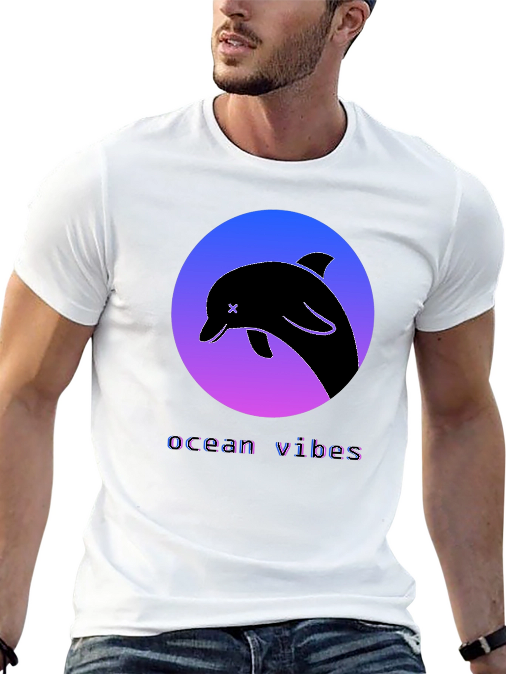Ocean Vibes Dolphin Graphic Tee - Stylish Comfort