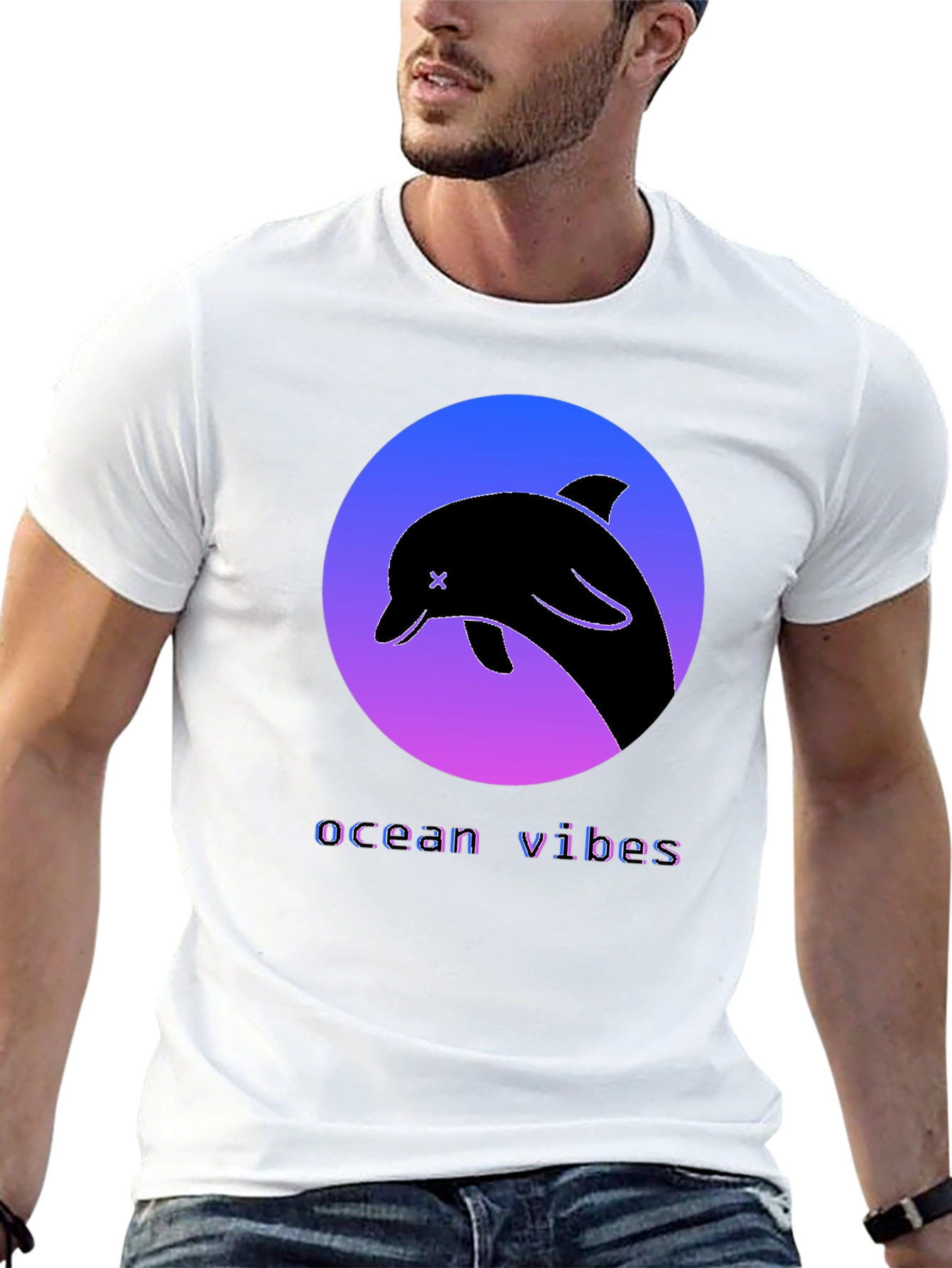 Ocean Vibes Dolphin Graphic Tee - Stylish Comfort