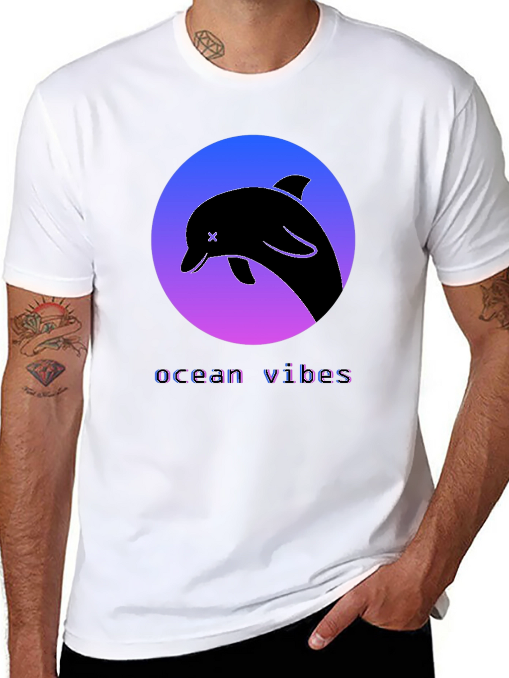 Ocean Vibes Dolphin Graphic Tee - Stylish Comfort