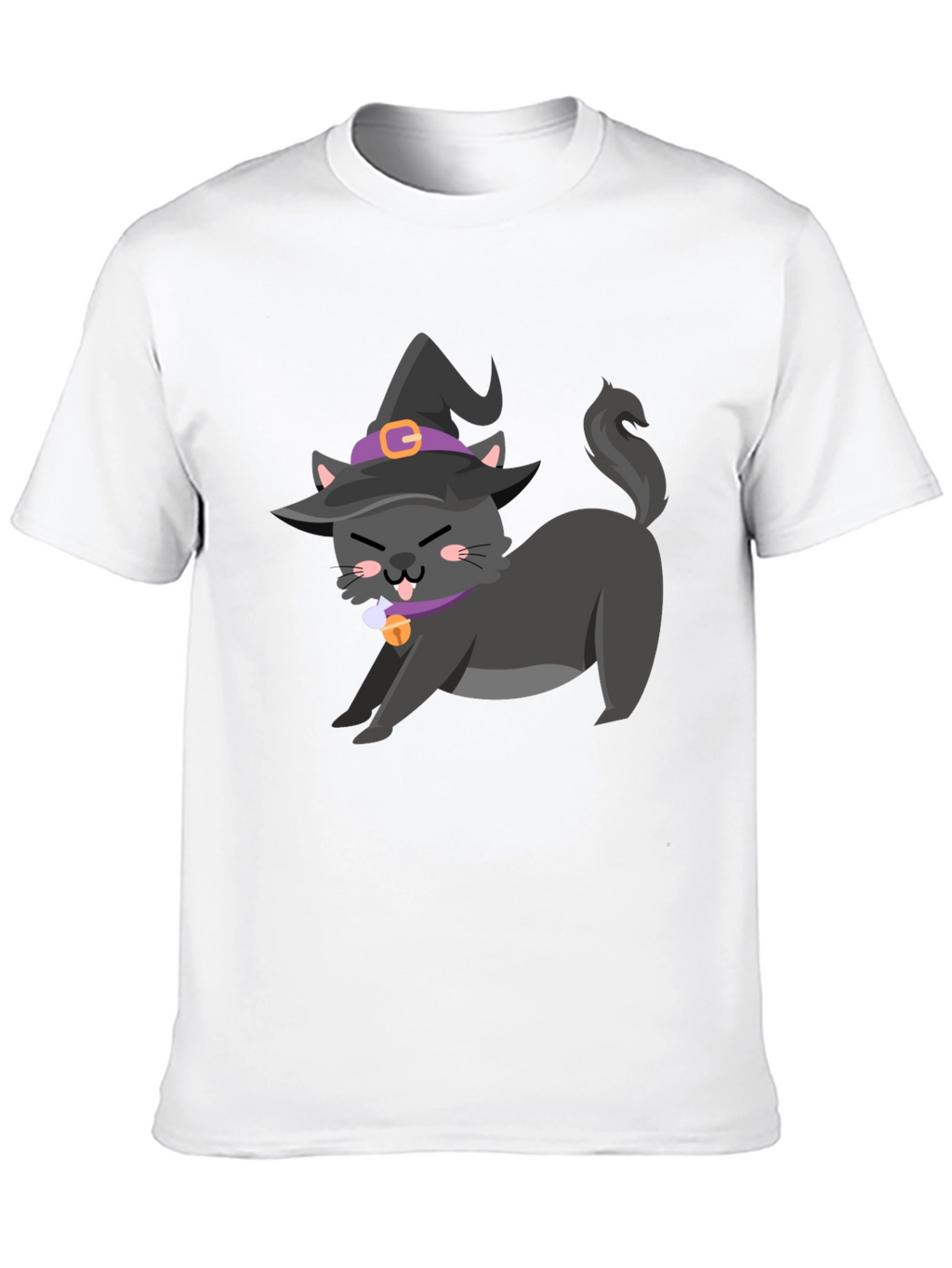 Witch Cat Graphic Tee - Halloween T-Shirt