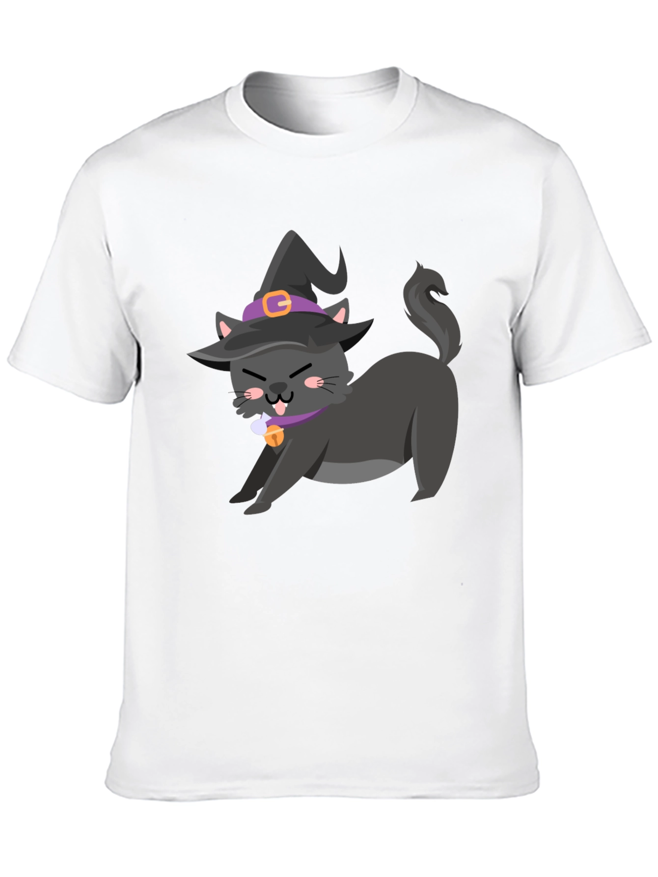 Witch Cat Graphic Tee - Halloween T-Shirt