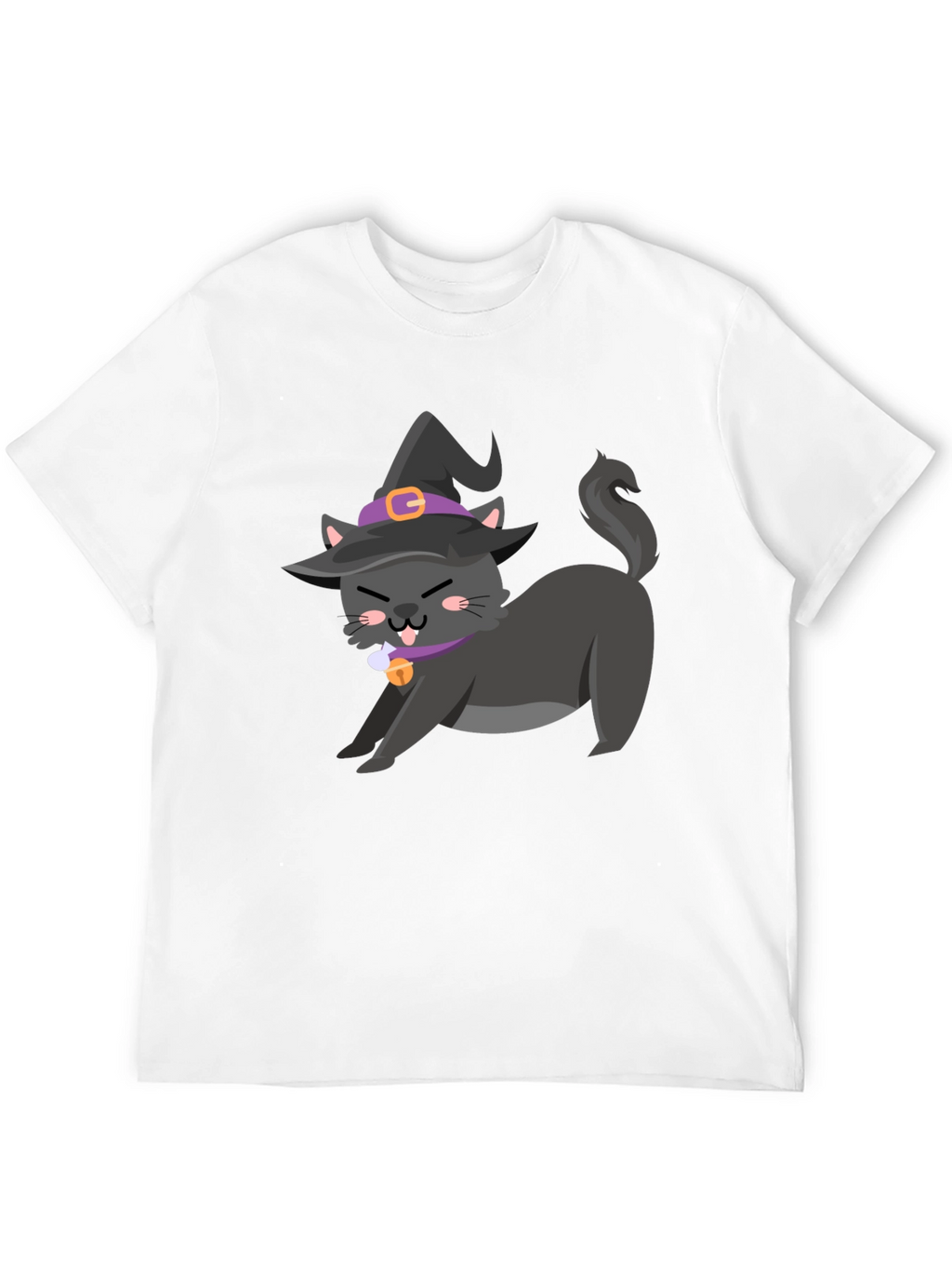 Witch Cat Graphic Tee - Halloween T-Shirt