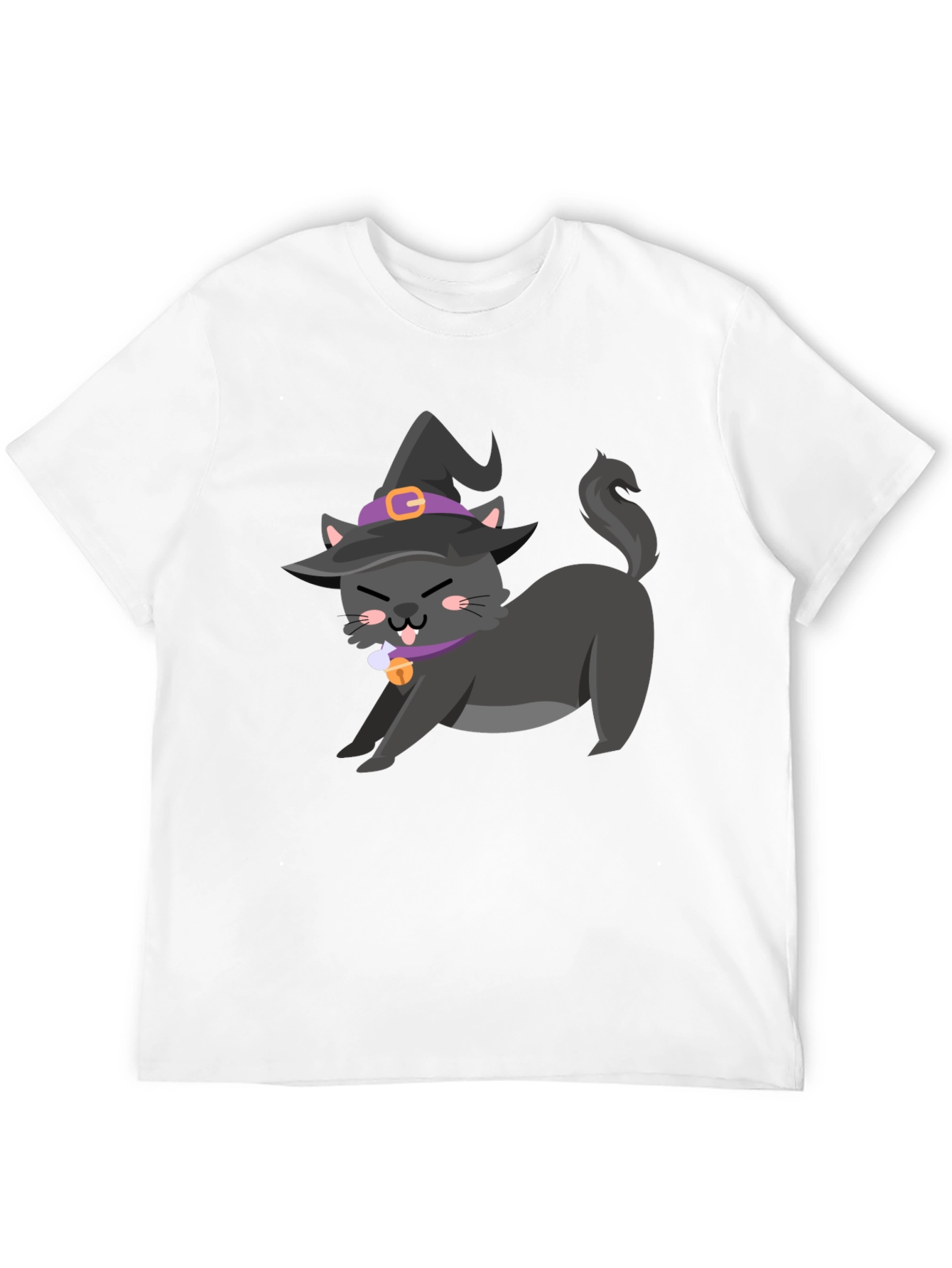 Witch Cat Graphic Tee - Halloween T-Shirt