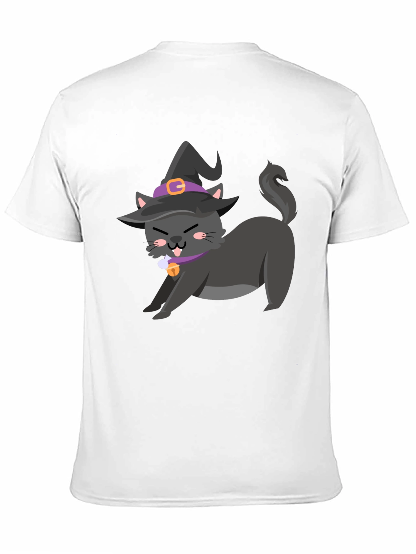 Witch Cat Graphic Tee - Halloween T-Shirt