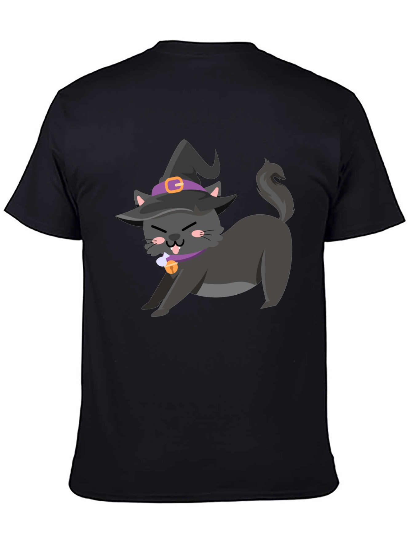 Witch Cat Graphic Tee - Halloween T-Shirt