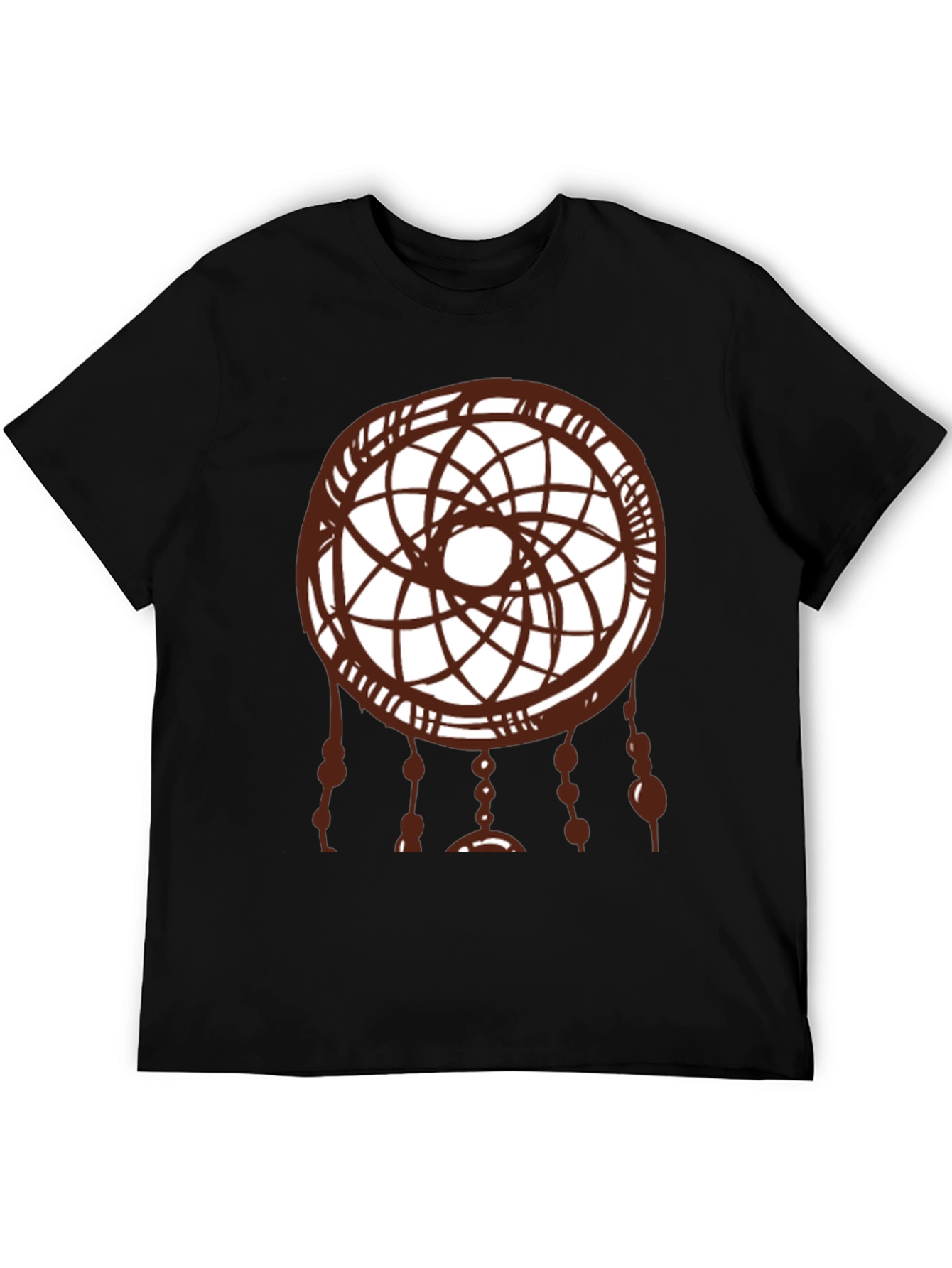 Dreamcatcher Graphic Tee - Black Cotton Shirt