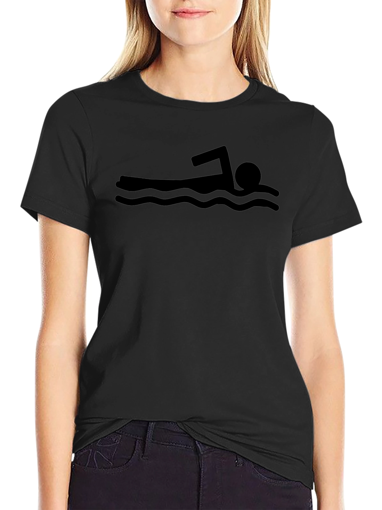 Black Swimmer Graphic Tee