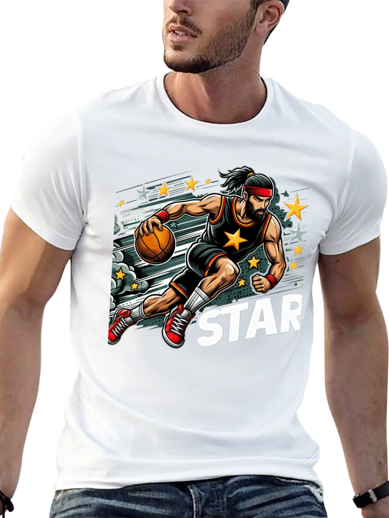 Basketball Star Graphic T-Shirt