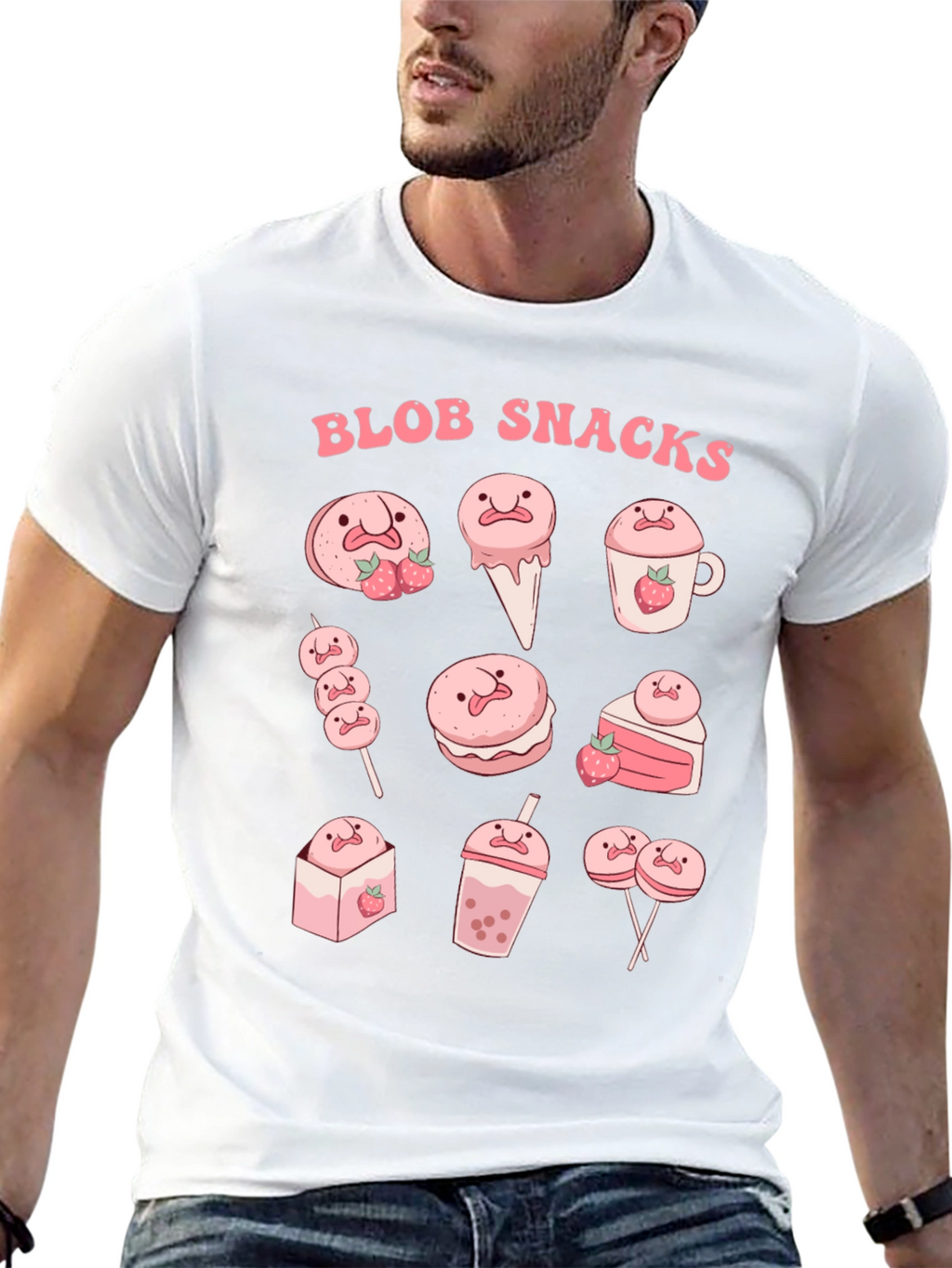 Blob Snacks Graphic T-Shirt