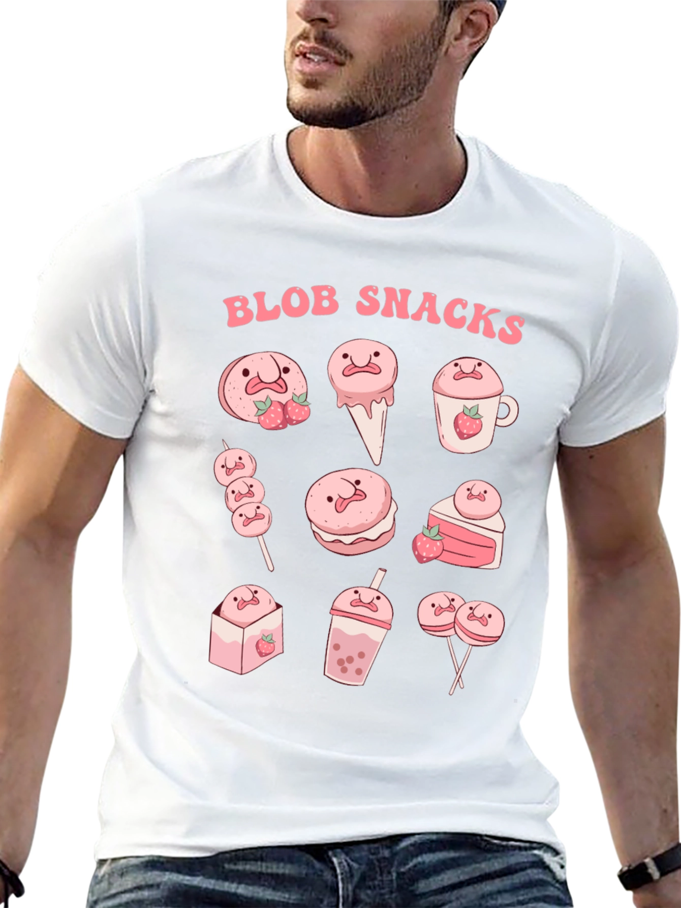 Blob Snacks Graphic T-Shirt