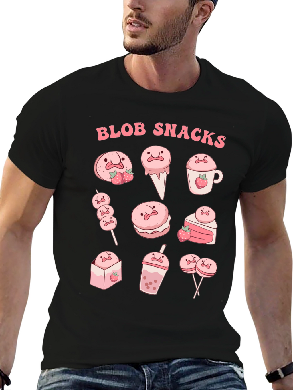 Blob Snacks Graphic T-Shirt