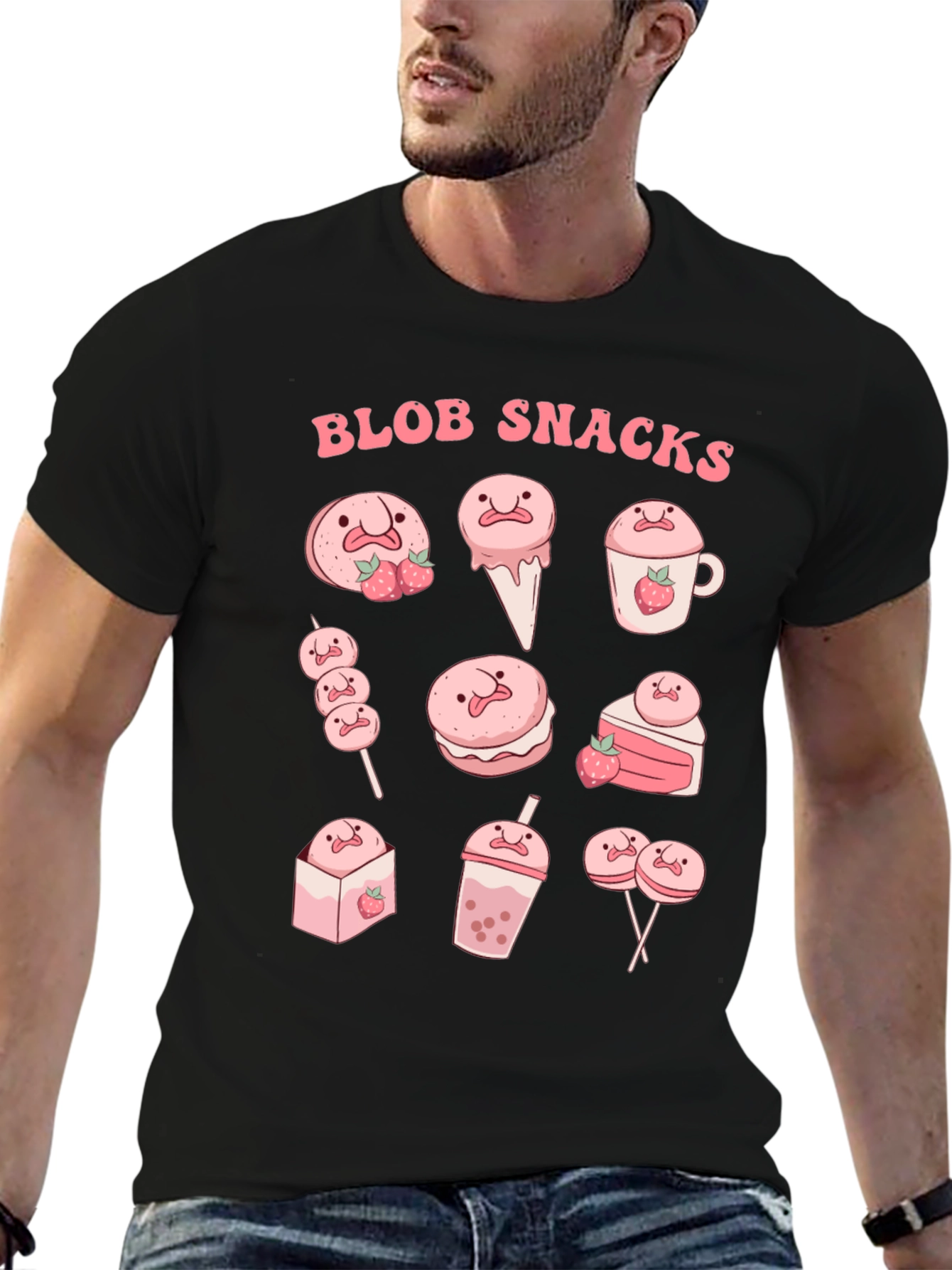Blob Snacks Graphic T-Shirt