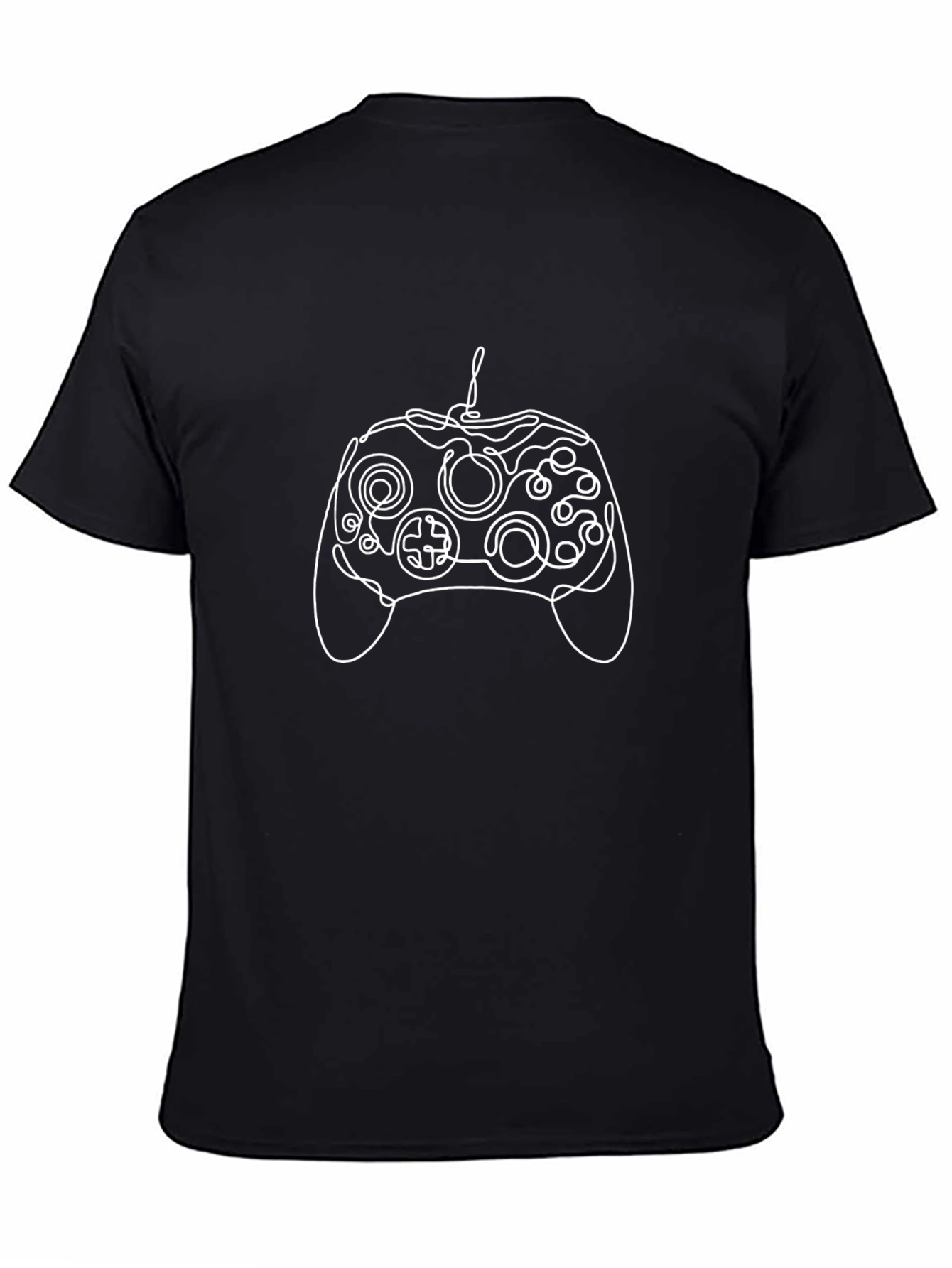 Gamer Tee: Minimalist Controller Line Art T-Shirt