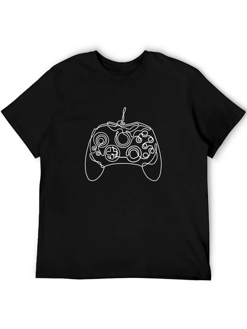 Gamer Tee: Minimalist Controller Line Art T-Shirt