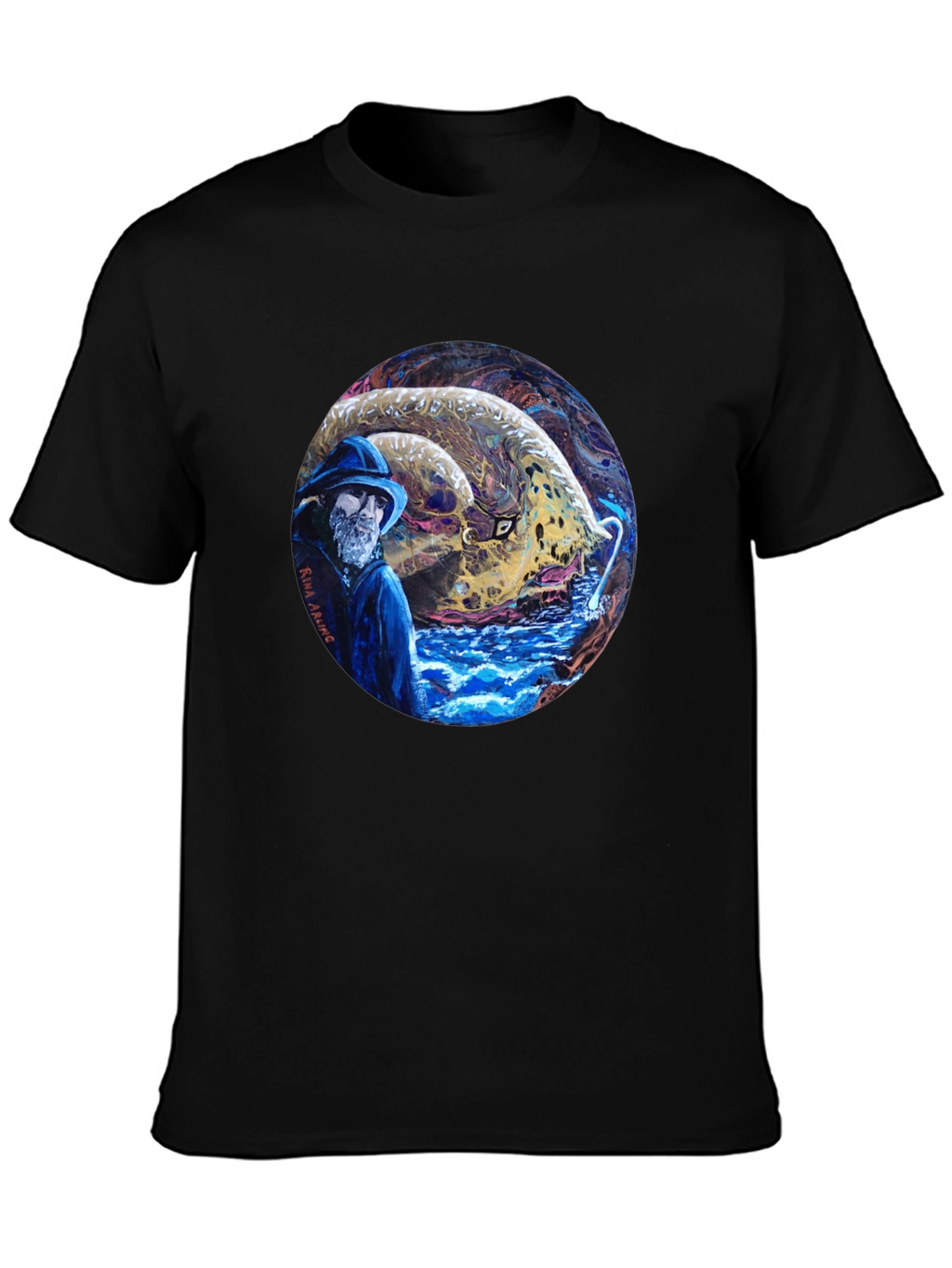 Fisherman & Sea Monster Graphic Tee