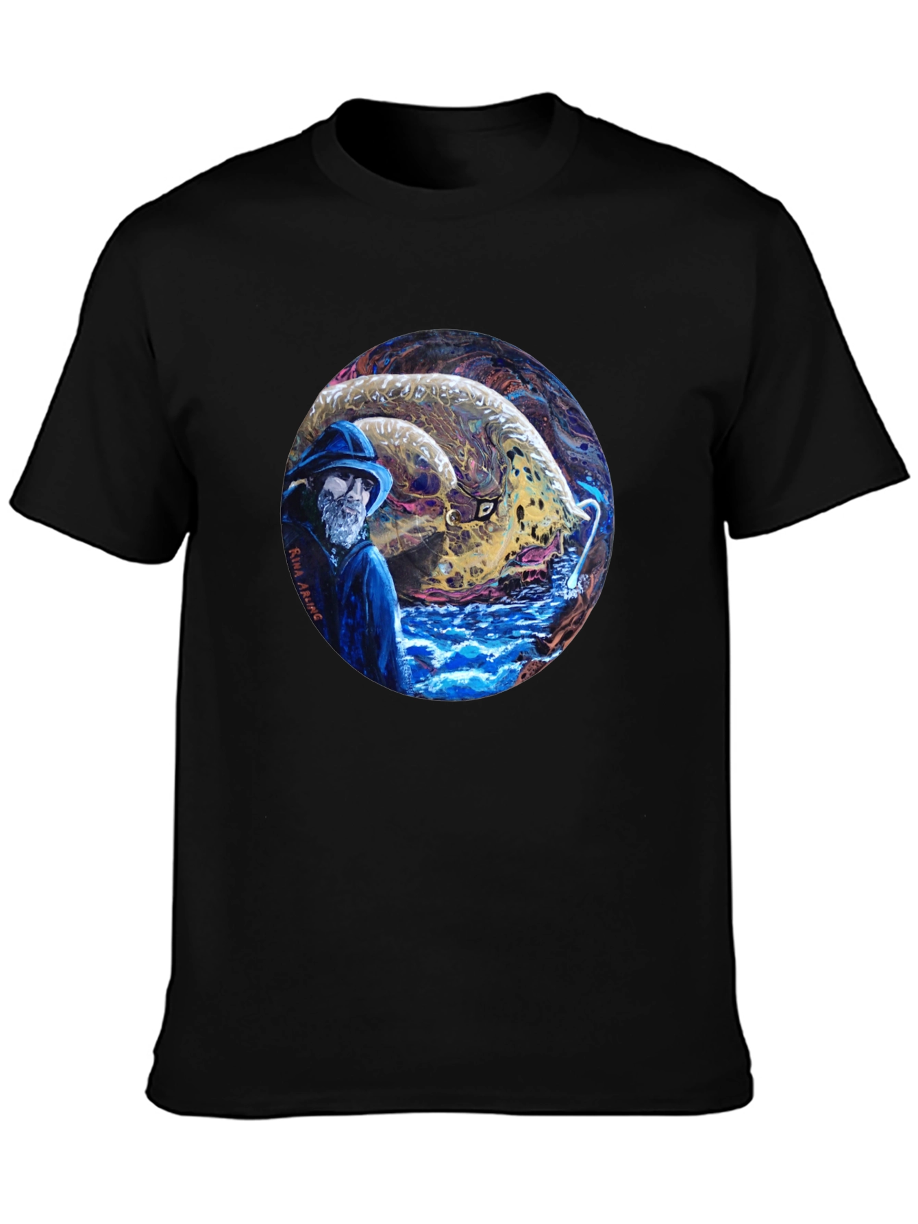 Fisherman & Sea Monster Graphic Tee