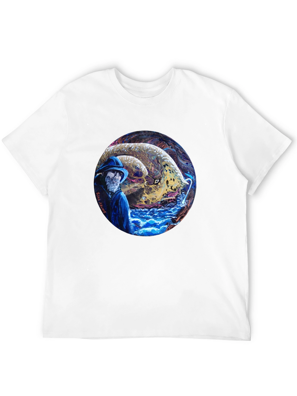 Fisherman & Sea Monster Graphic Tee