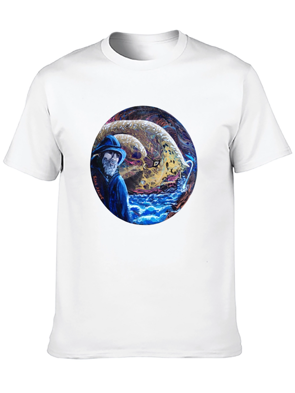 Fisherman & Sea Monster Graphic Tee