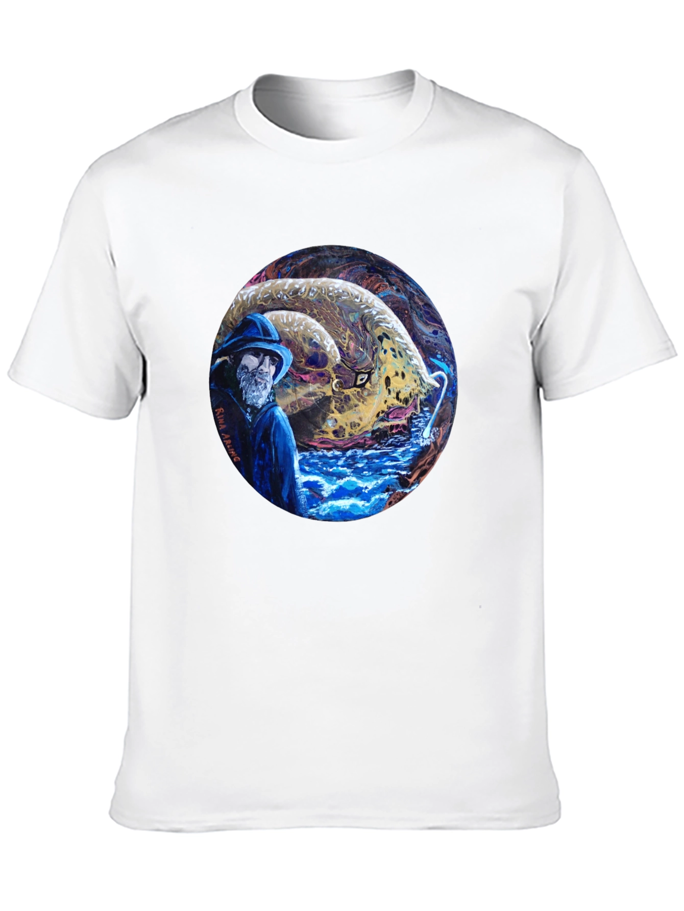 Fisherman & Sea Monster Graphic Tee
