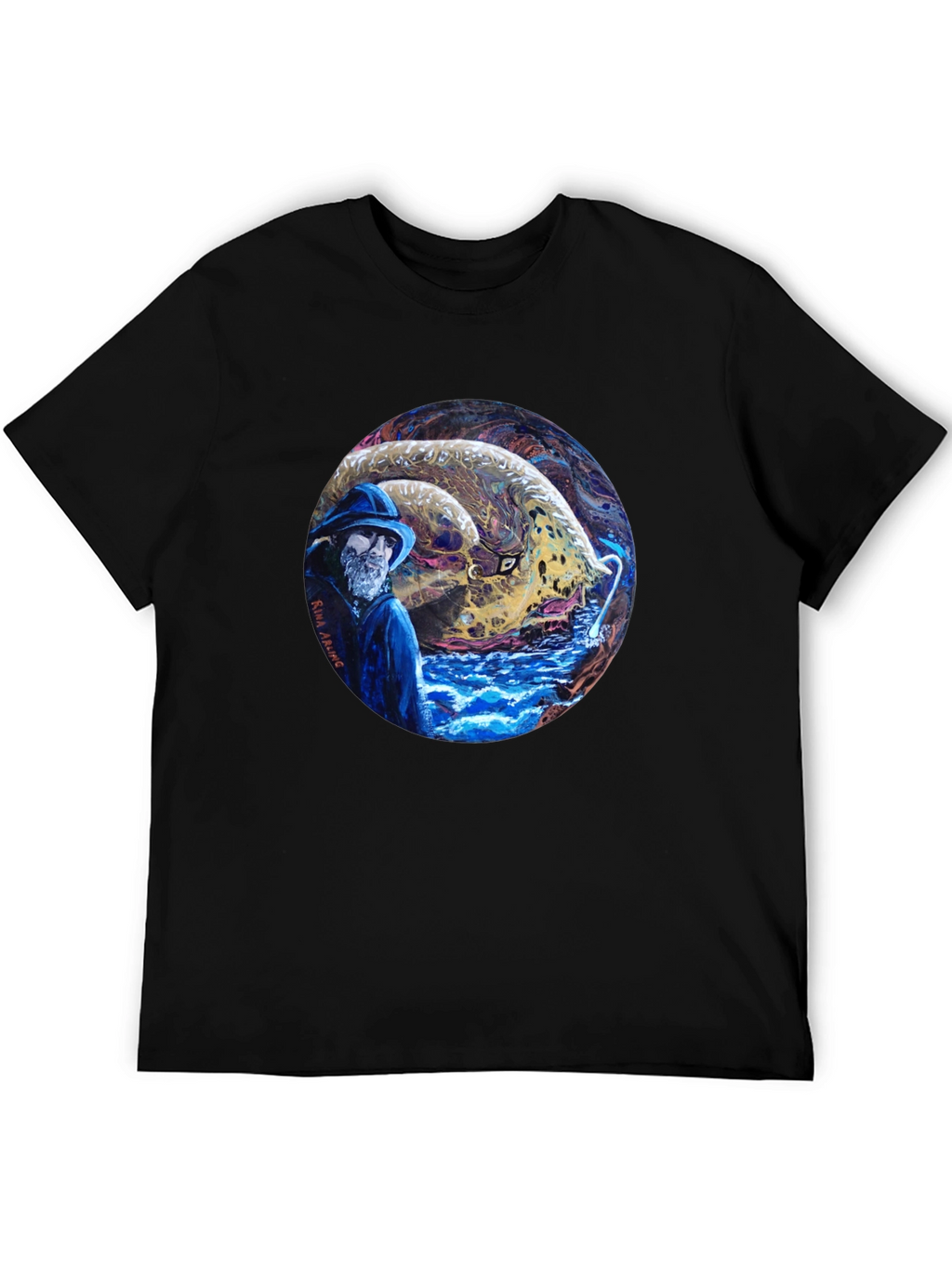 Fisherman & Sea Monster Graphic Tee