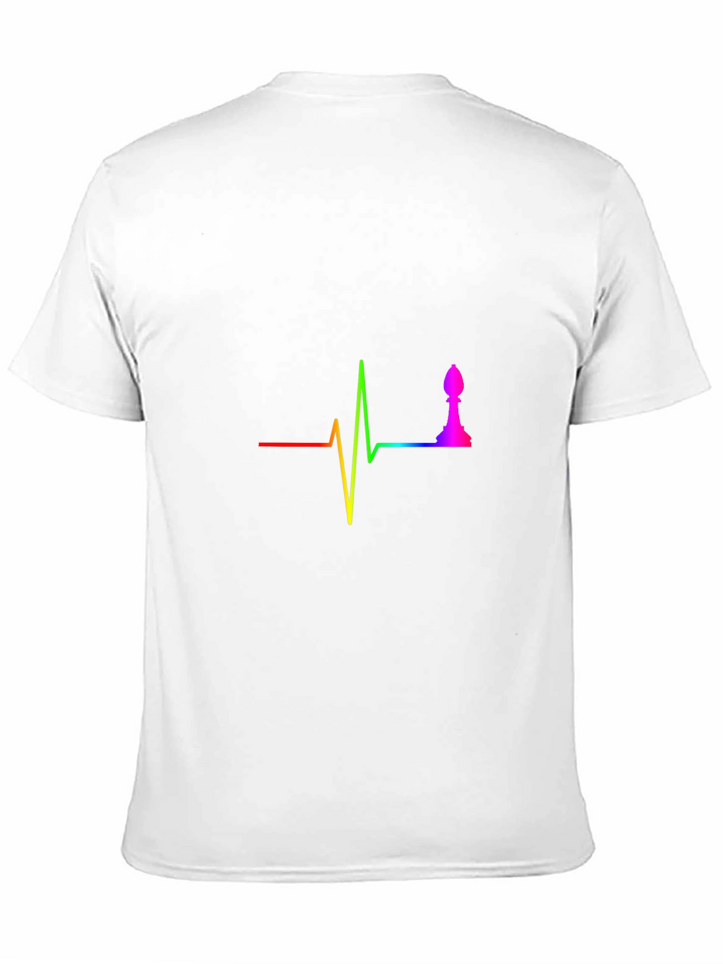 Rainbow Chess Bishop Heartbeat T-Shirt