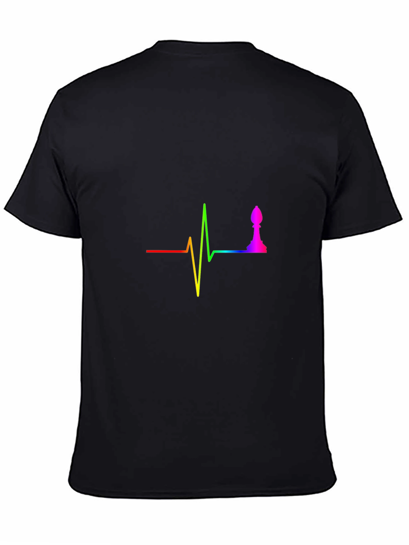 Rainbow Chess Bishop Heartbeat T-Shirt